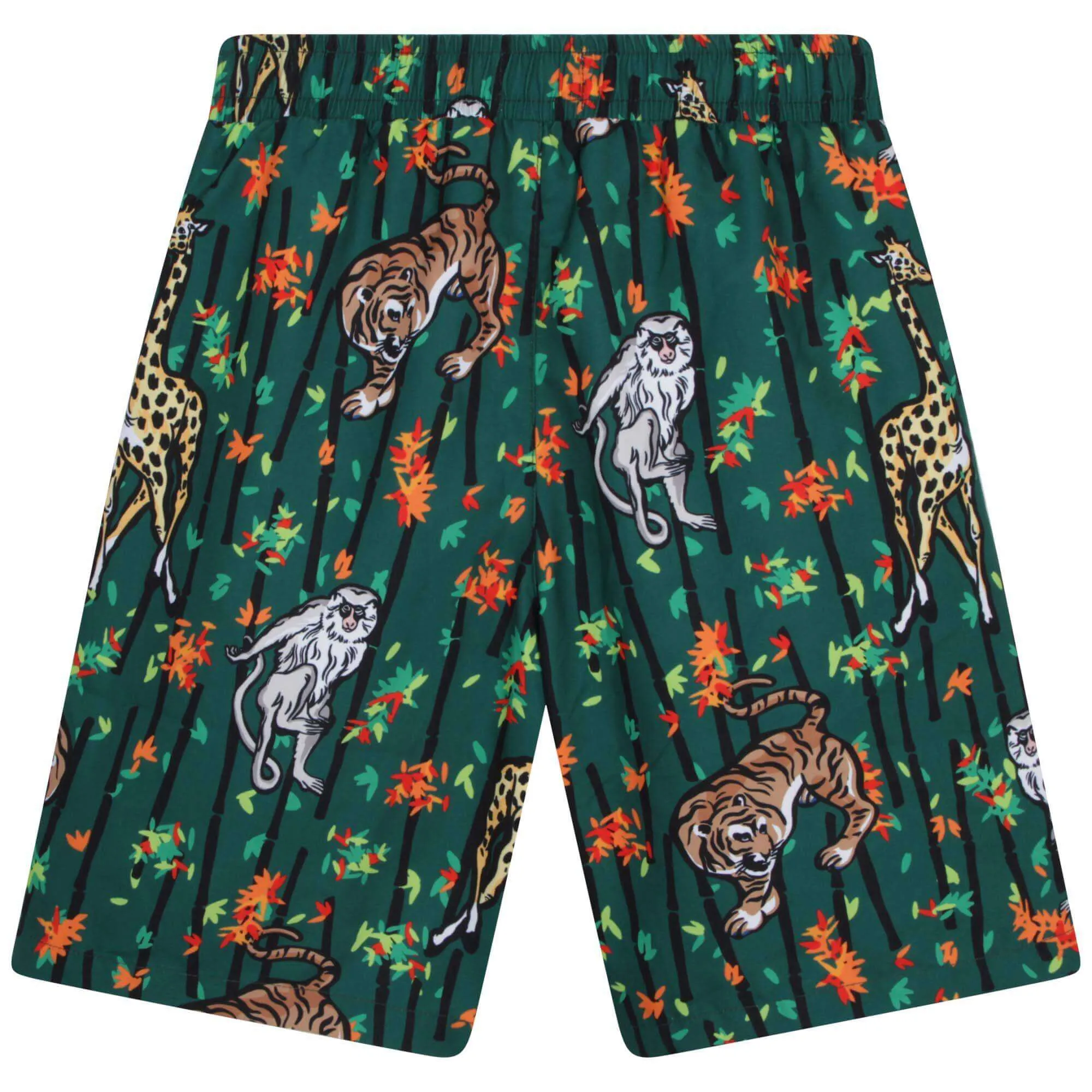 Jungen Badehorts Grün Bambus Tiger Print
