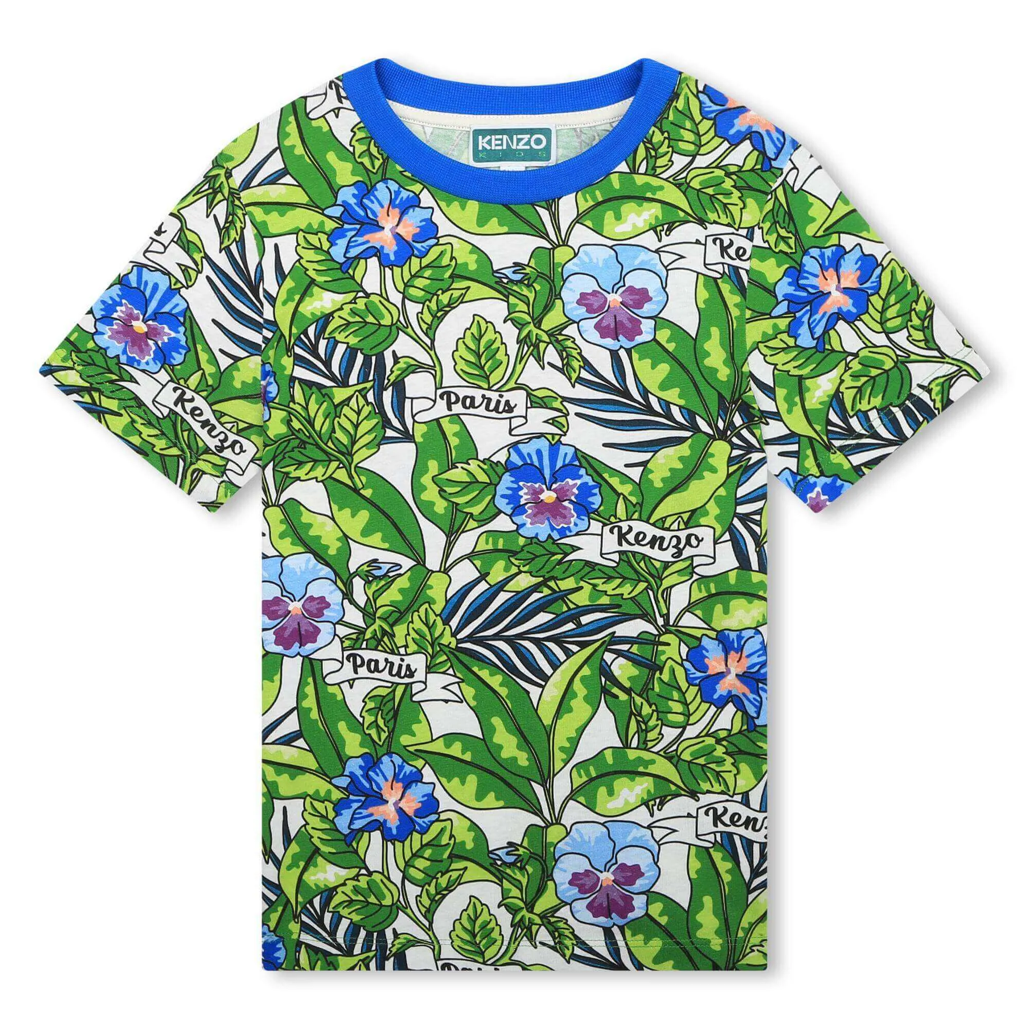 Jungen Grünes Boke-Blumen T-Shirt