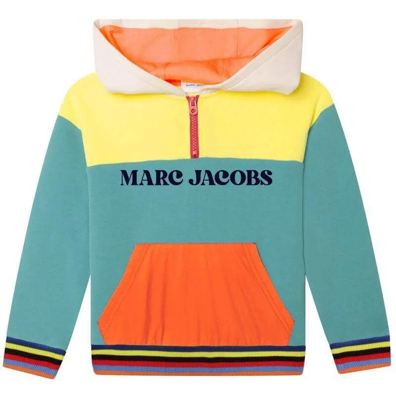 Jungen Grüne Farbblock Kapuzenpullover