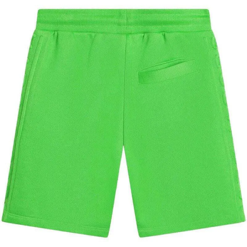 Jungen Grüne Kurzshorts mit geprägtem Logo