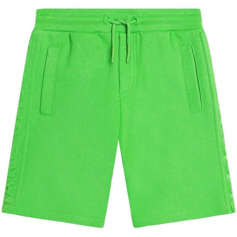 Jungen Grüne Kurzshorts mit geprägtem Logo