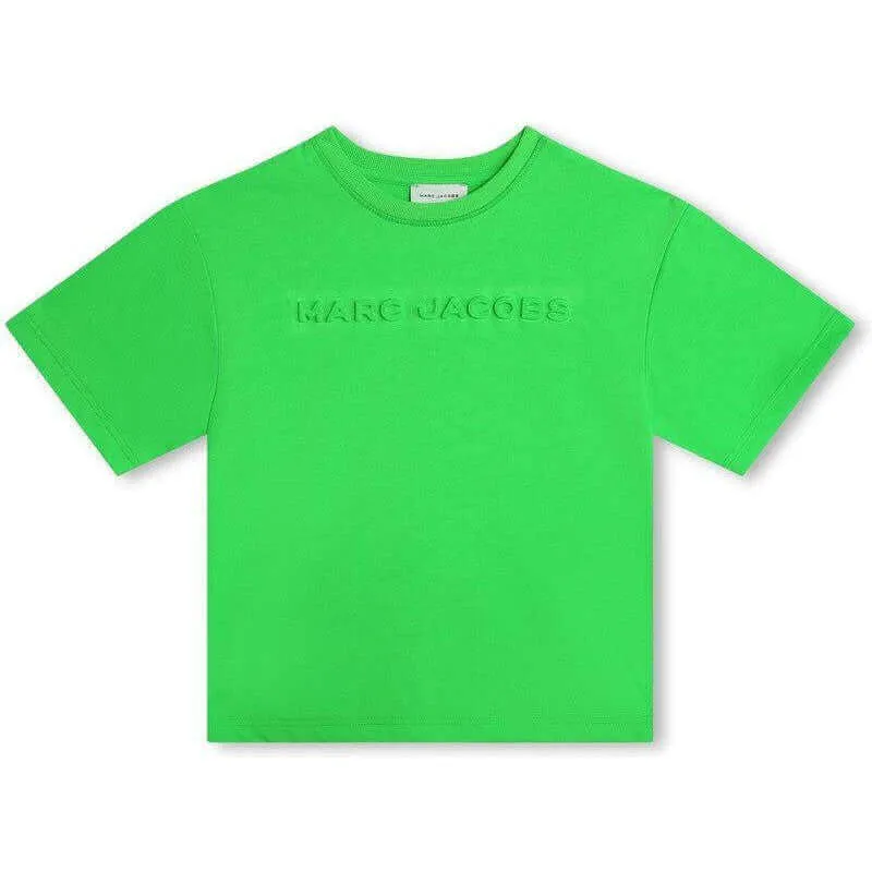 Jungen Grünes Geprägtes Kurzarm T-Shirt