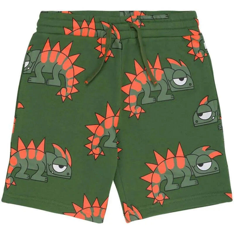 Jungen Grüne Bio-Baumwolle Gecko-Druck Shorts