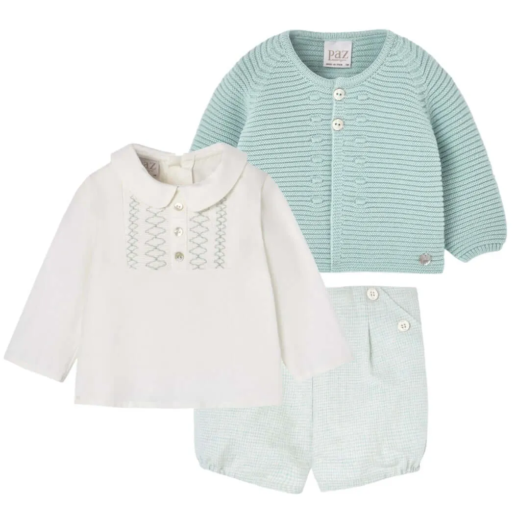 Jungen Grün Kurz 3-teiliges Set