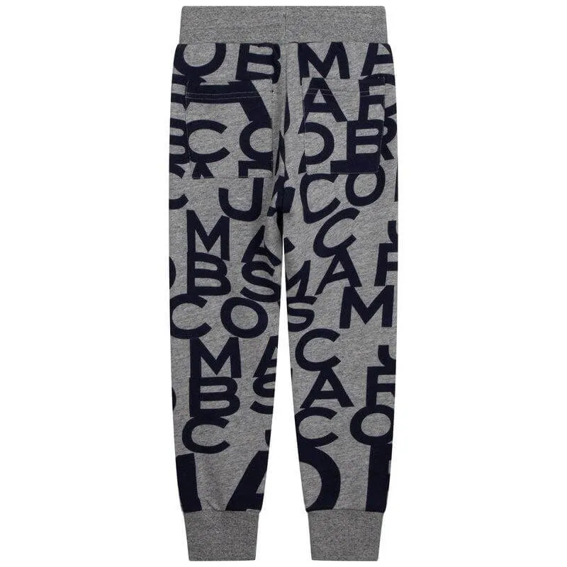 Jogginghose für Jungen in Grau mit All-Over-Logo