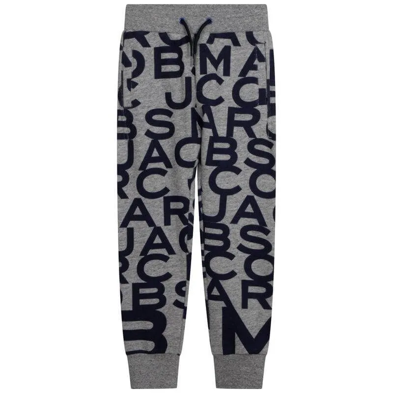 Jogginghose für Jungen in Grau mit All-Over-Logo