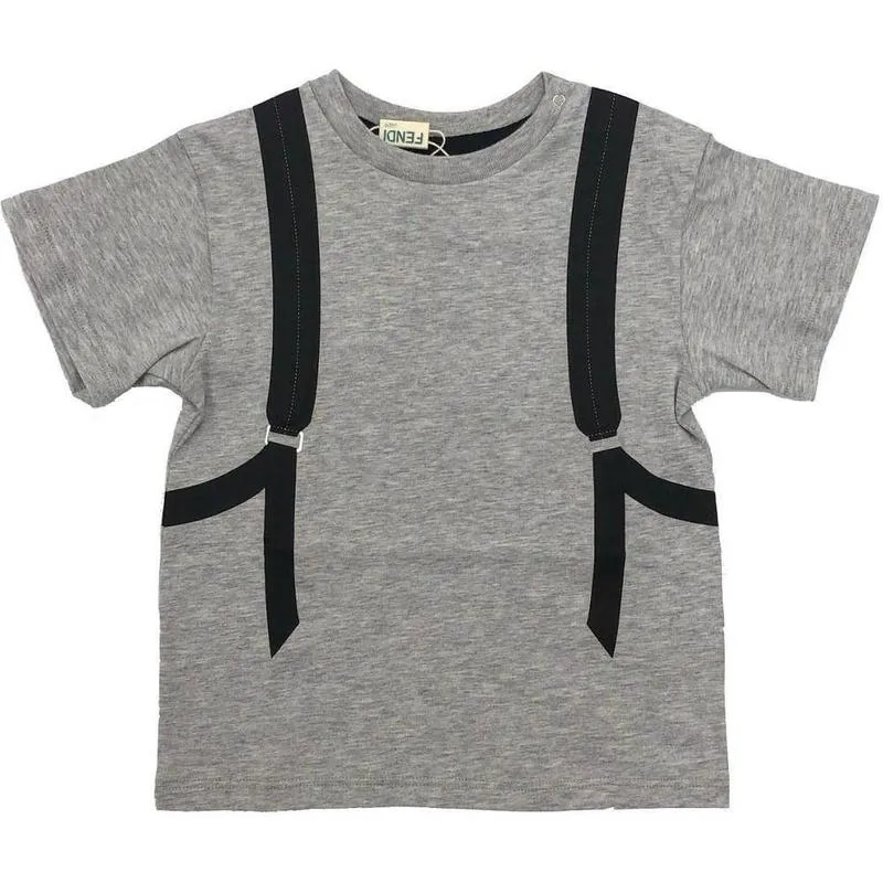Jungen Grauer Rucksack T-Shirt