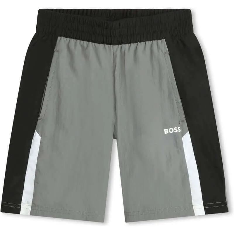 Jungen Graue Block Shorts