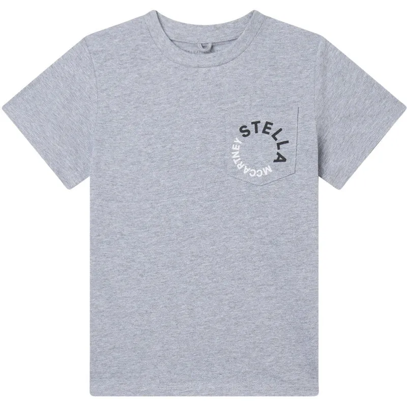 Jungen Graues T-Shirt mit Kreis-Logo