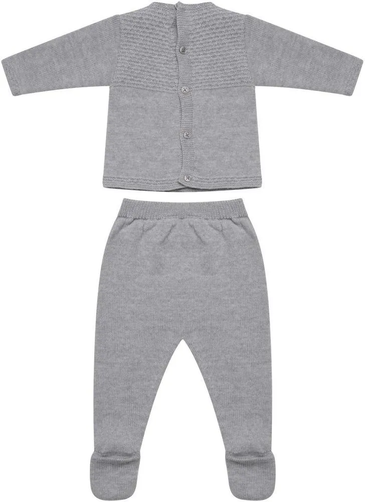 Jungen Grauer 'Duende' Strickpullover und Leggings
