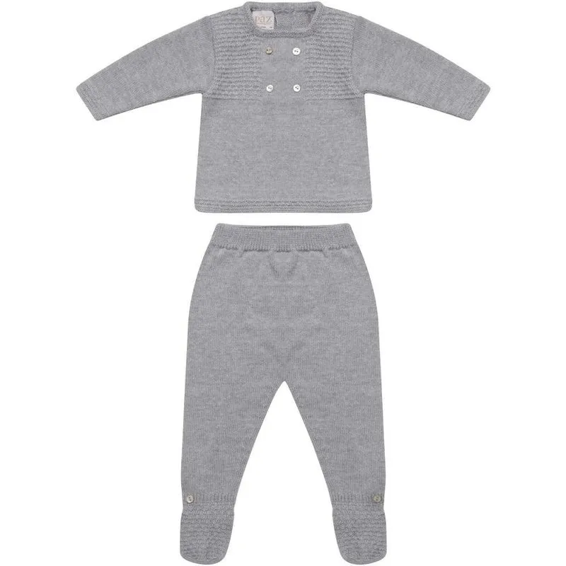 Jungen Grauer 'Duende' Strickpullover und Leggings