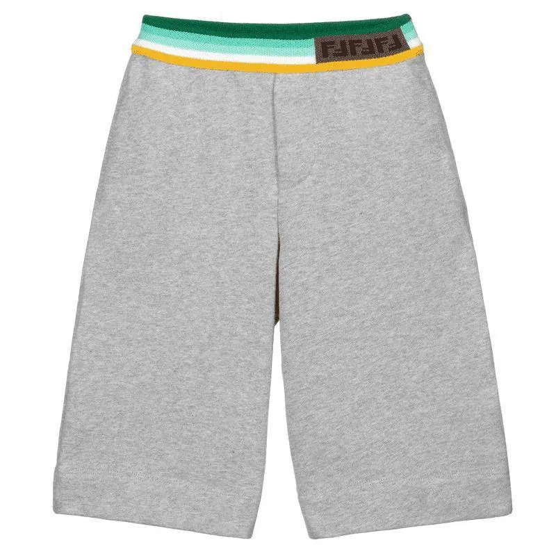 Jungen Graue FF Logo Bund Shorts