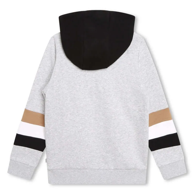 Jungen Grauer Kapuzenpullover