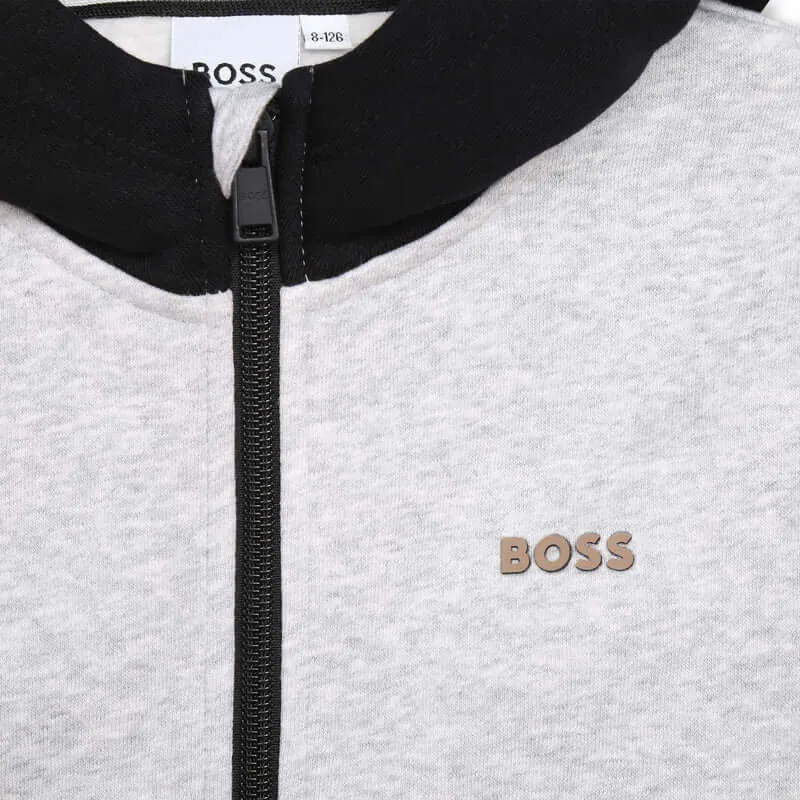 Jungen Grauer Kapuzenpullover