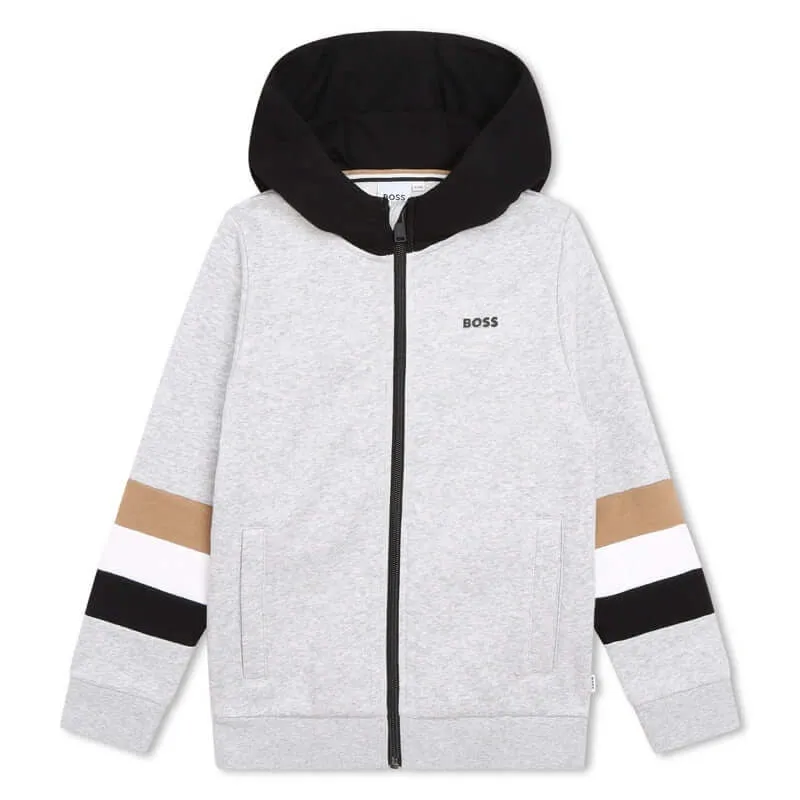 Jungen Grauer Kapuzenpullover