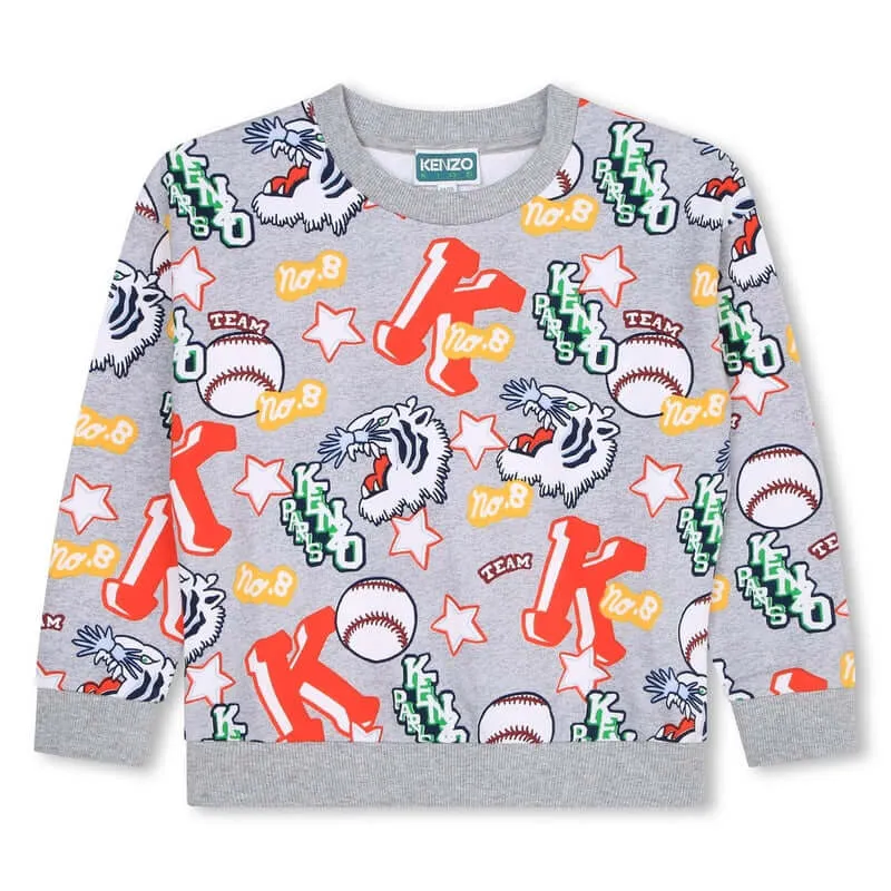Jungen Graues 'KENZO CLUB D1' Sweatshirt
