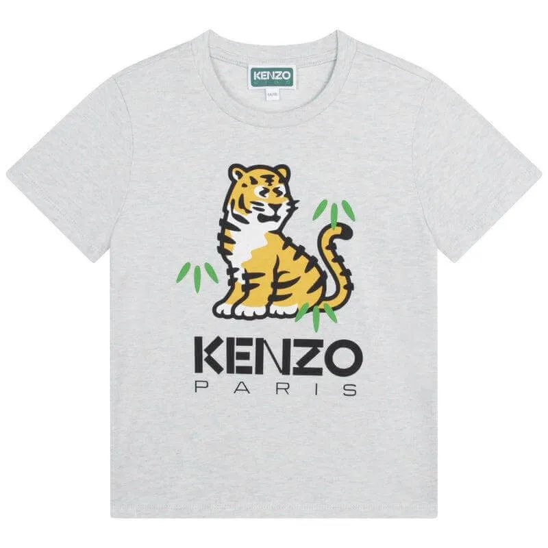 Jungen Graues KOTORA Tiger T-Shirt