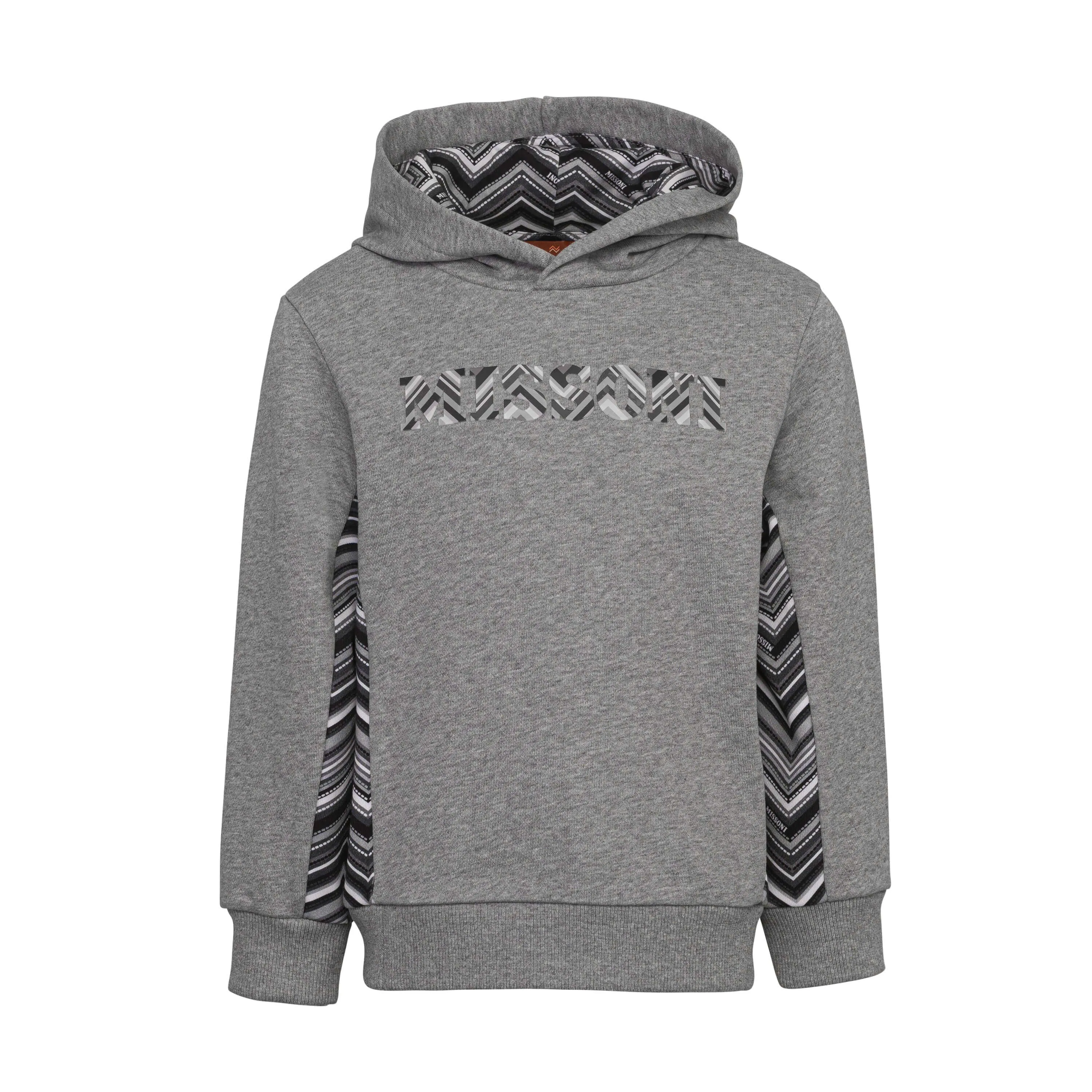 Jungen Grau Logo Hoody