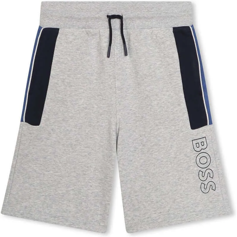 Jungen Graue Logo-Jersey-Shorts