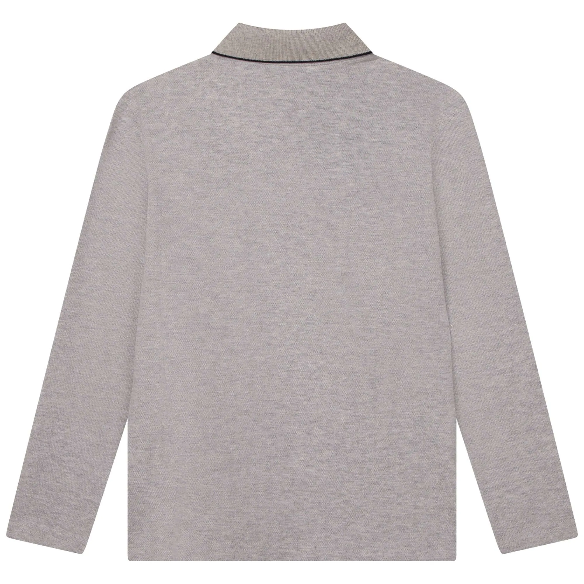 Jungen Graues Polohemd mit langen Ärmeln