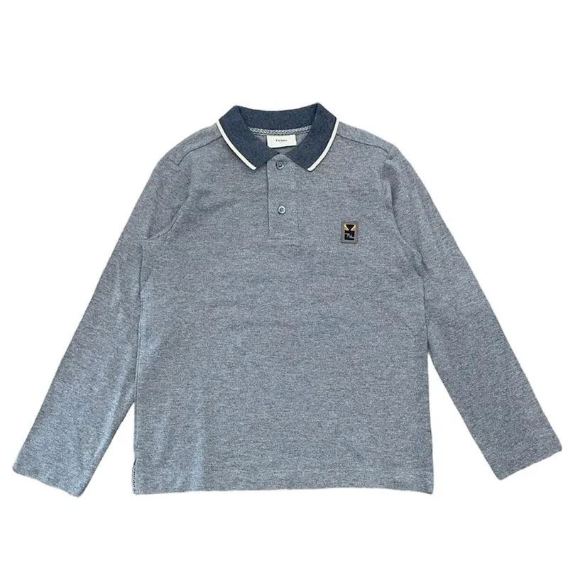 Graues Polohemd für Jungen