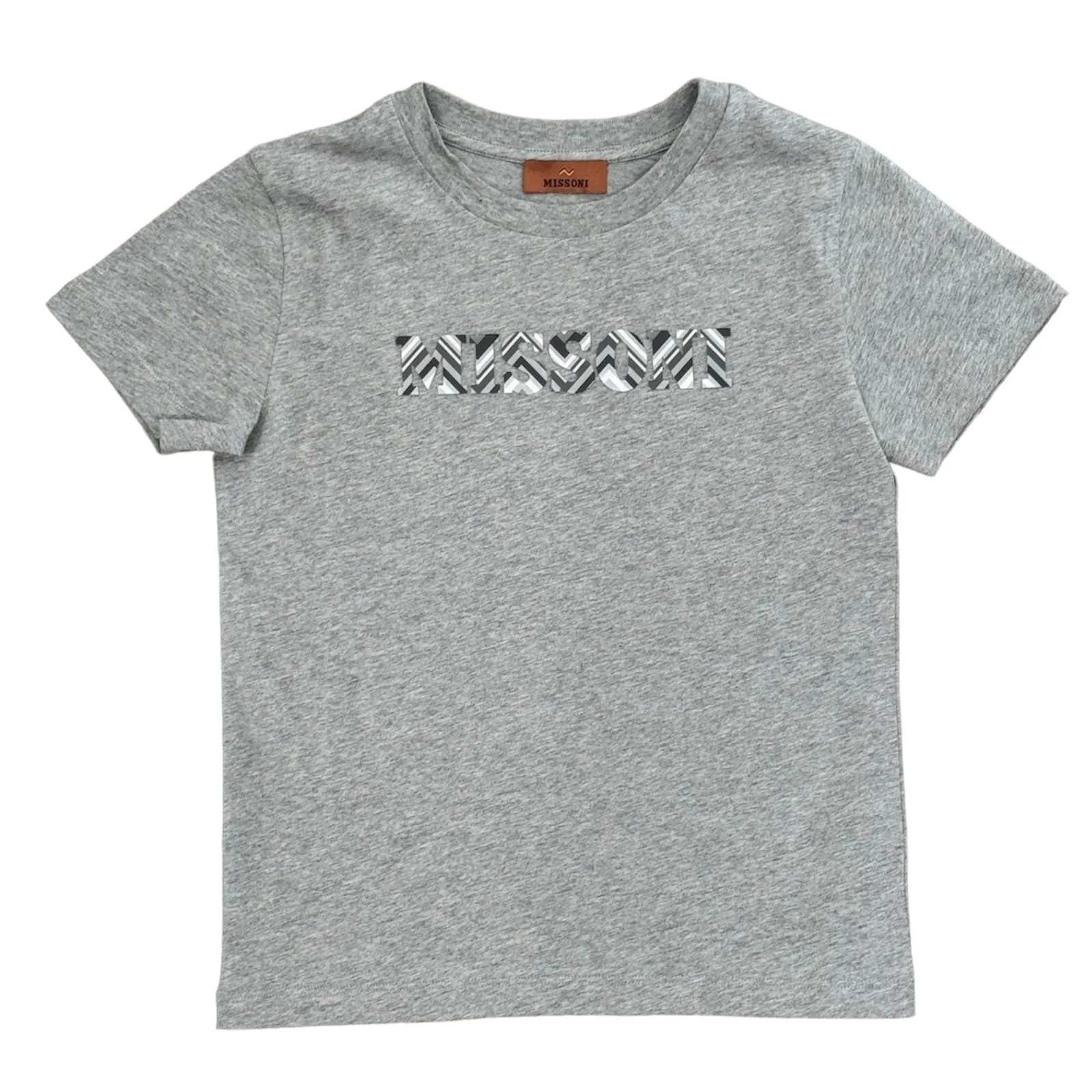 Jungen Grau Bedrucktes T-Shirt