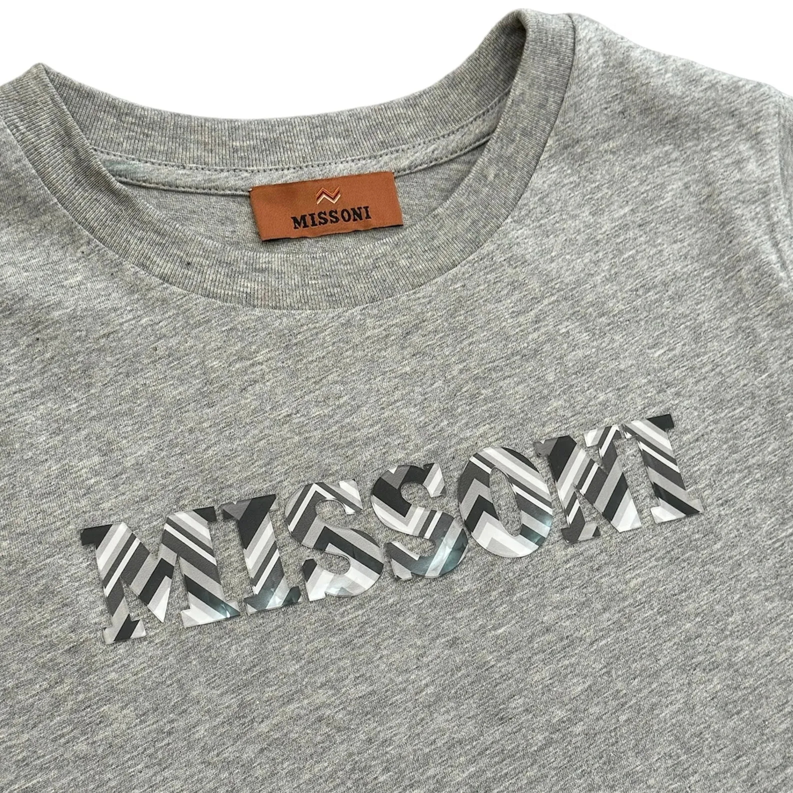 Jungen Grau Bedrucktes T-Shirt