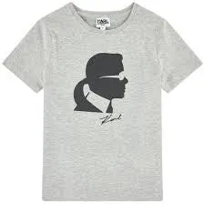 Jungen Graues T-Shirt mit kurzen Ärmeln und Silhouetten-Druck