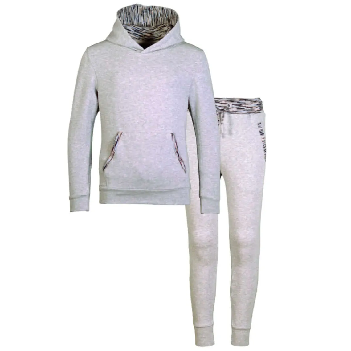 Jungen Grauer Space-Dye-Saum Trainingsanzug