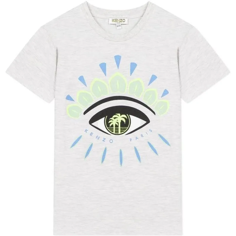 Graues Jungen-T-Shirt mit ikonischem Auge