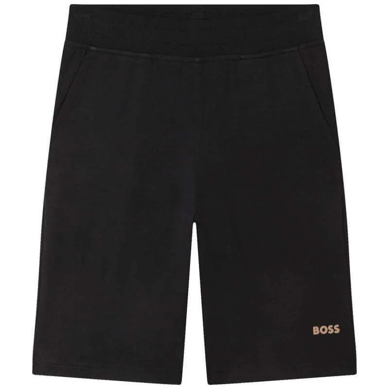 Jungen Graue Tennisplatz Logo Shorts & T-Shirt