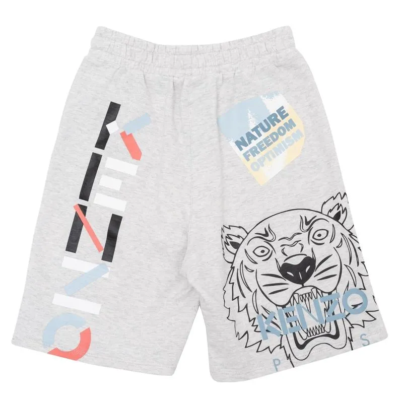 Jungen Graue Tiger Bermuda-Shorts