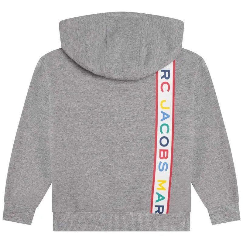 Jungen Graue Hoodie mit vertikalem Logo