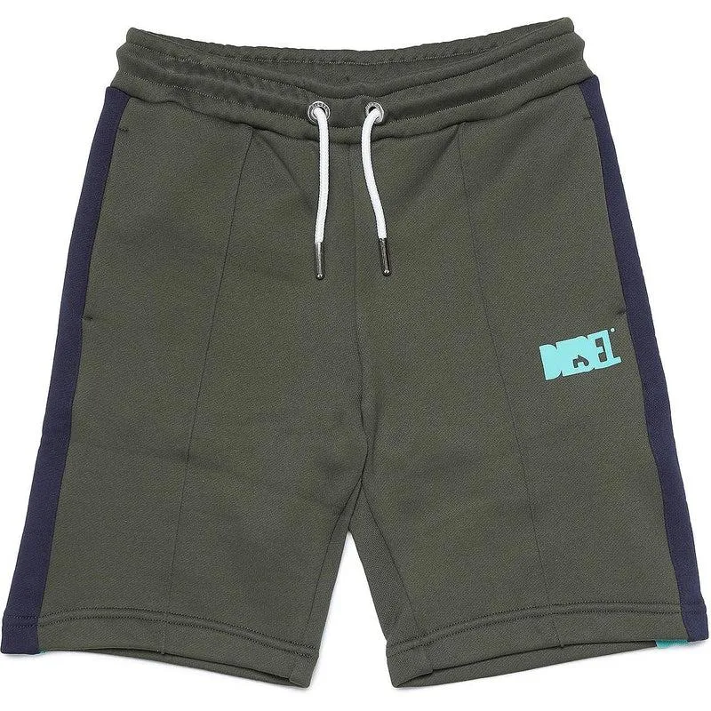 Jungen Khaki Logo Shorts