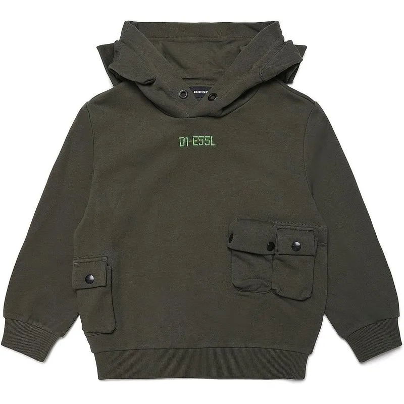 Jungen Khaki Serpock Kapuzenpullover