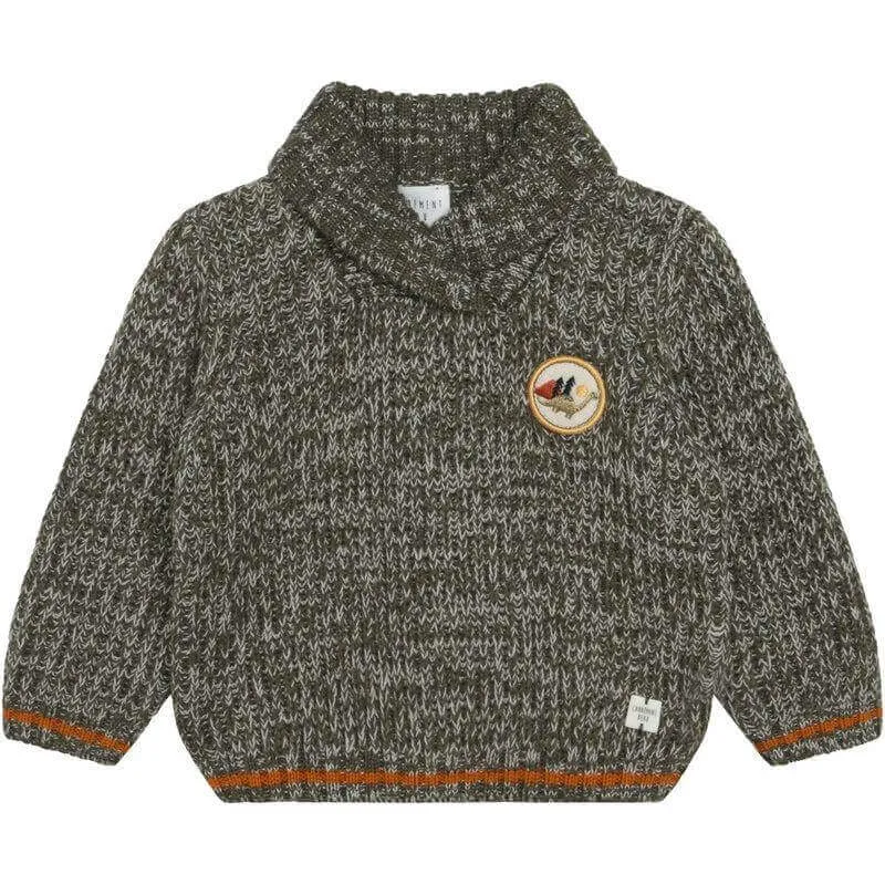 Jungen Khaki Wollpullover & Hose