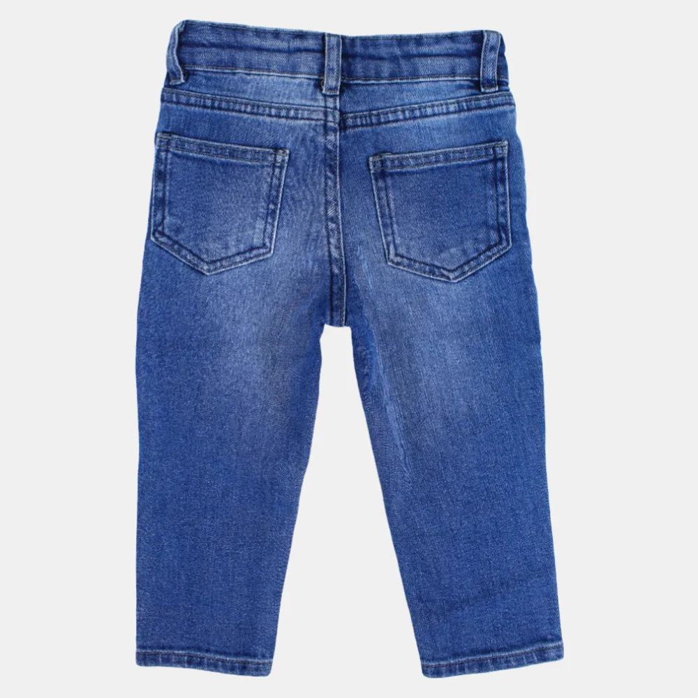 Jungen Mid-Wash Rissige Jeans