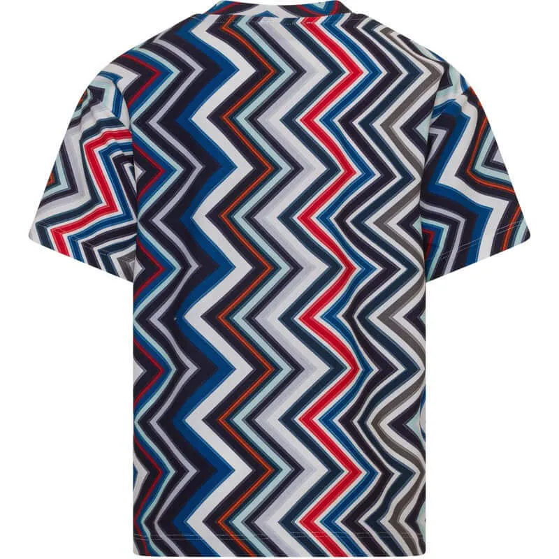 Jungen T-Shirt mit mehrfarbigem Zickzack-Muster