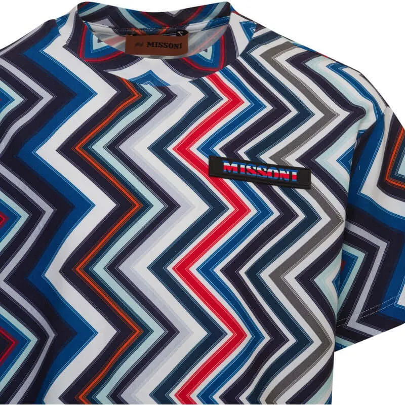 Jungen T-Shirt mit mehrfarbigem Zickzack-Muster