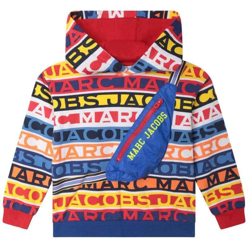 Jungen Kapuzenpullover mit mehrfarbigem Logo