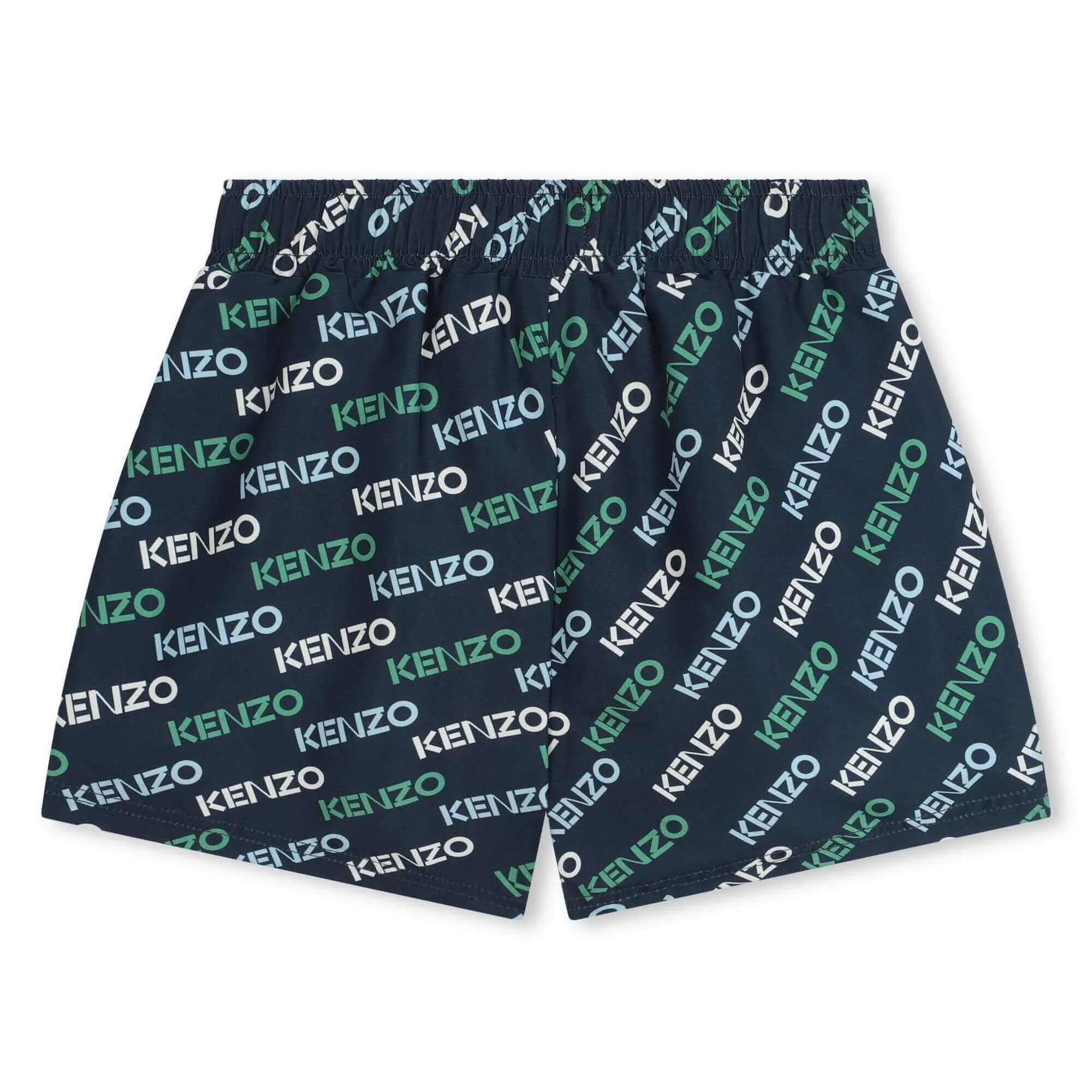 Jungen Navy All Over Logo Schwimmhose