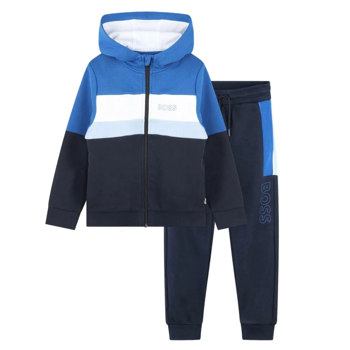 Jungen Navy & Blaues Logo Tracksuit