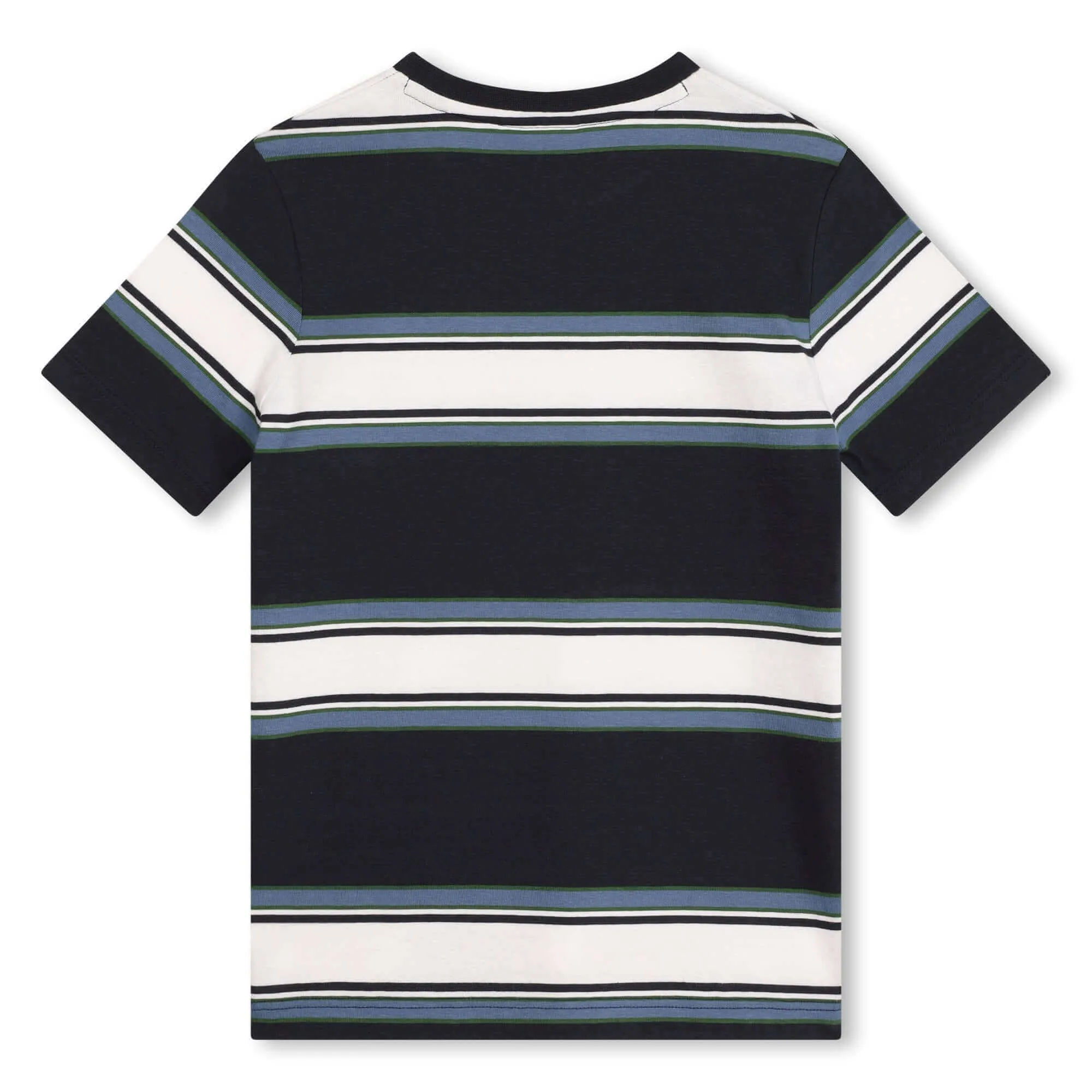 Jungen Navy & Weiß Kurzarm Streifen T-Shirt