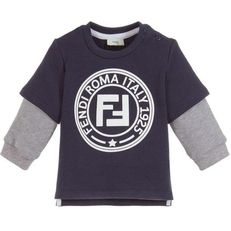 Jungen Navy und Grau Sweatshirt