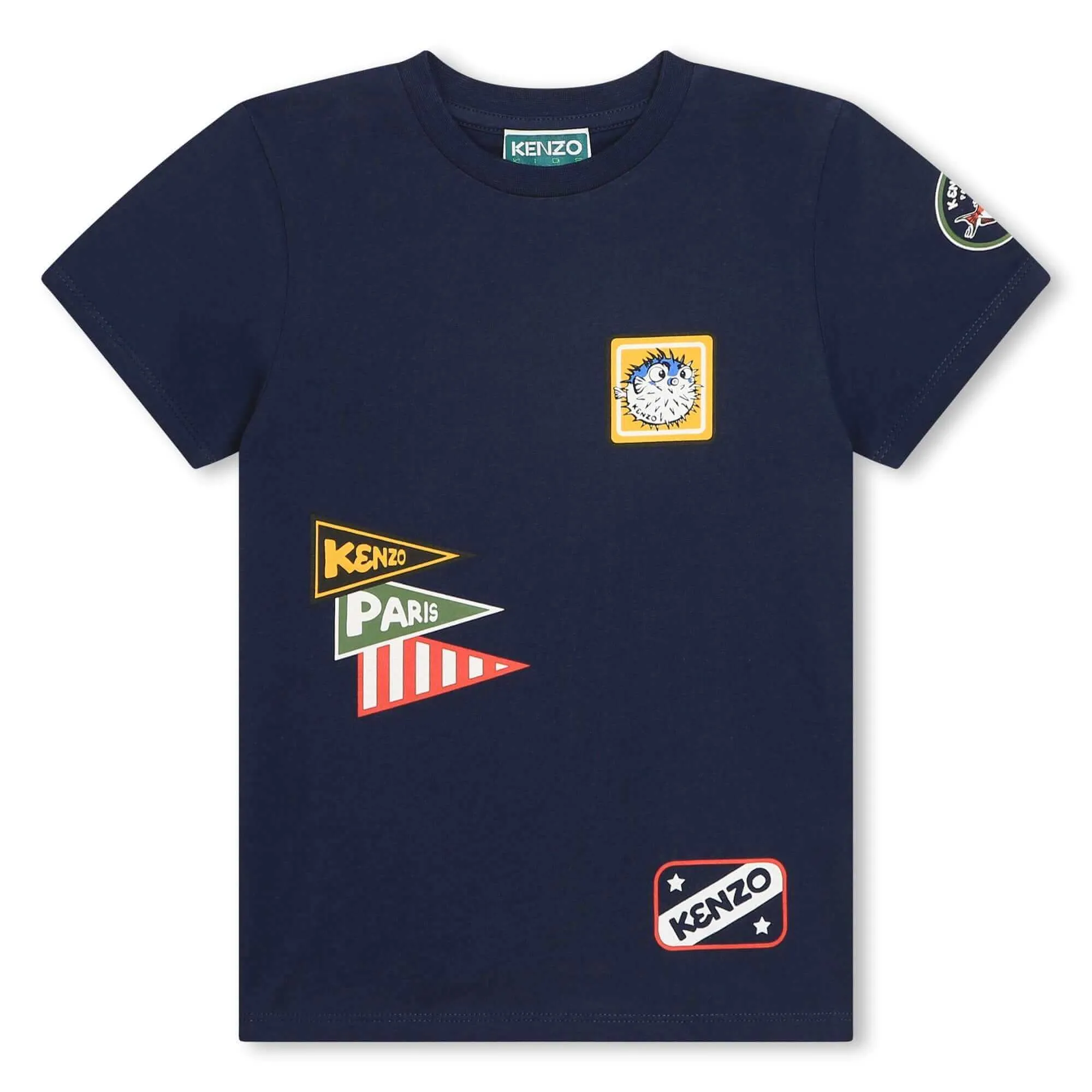 Jungen Navy Flag Patch T-Shirt
