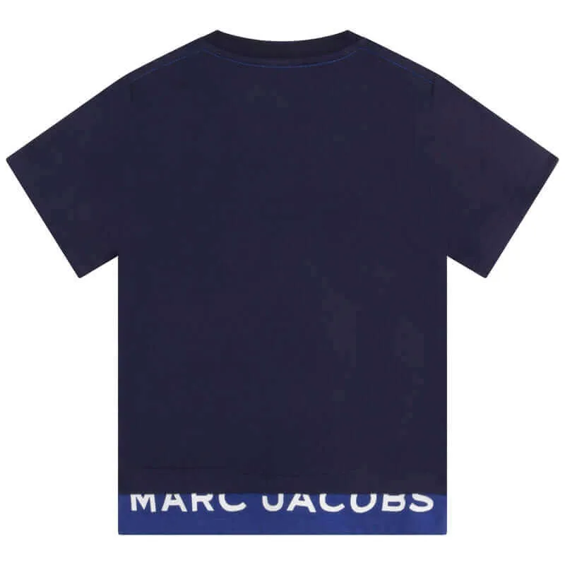 Jungen Navy Logo Bio-Baumwoll-T-Shirt