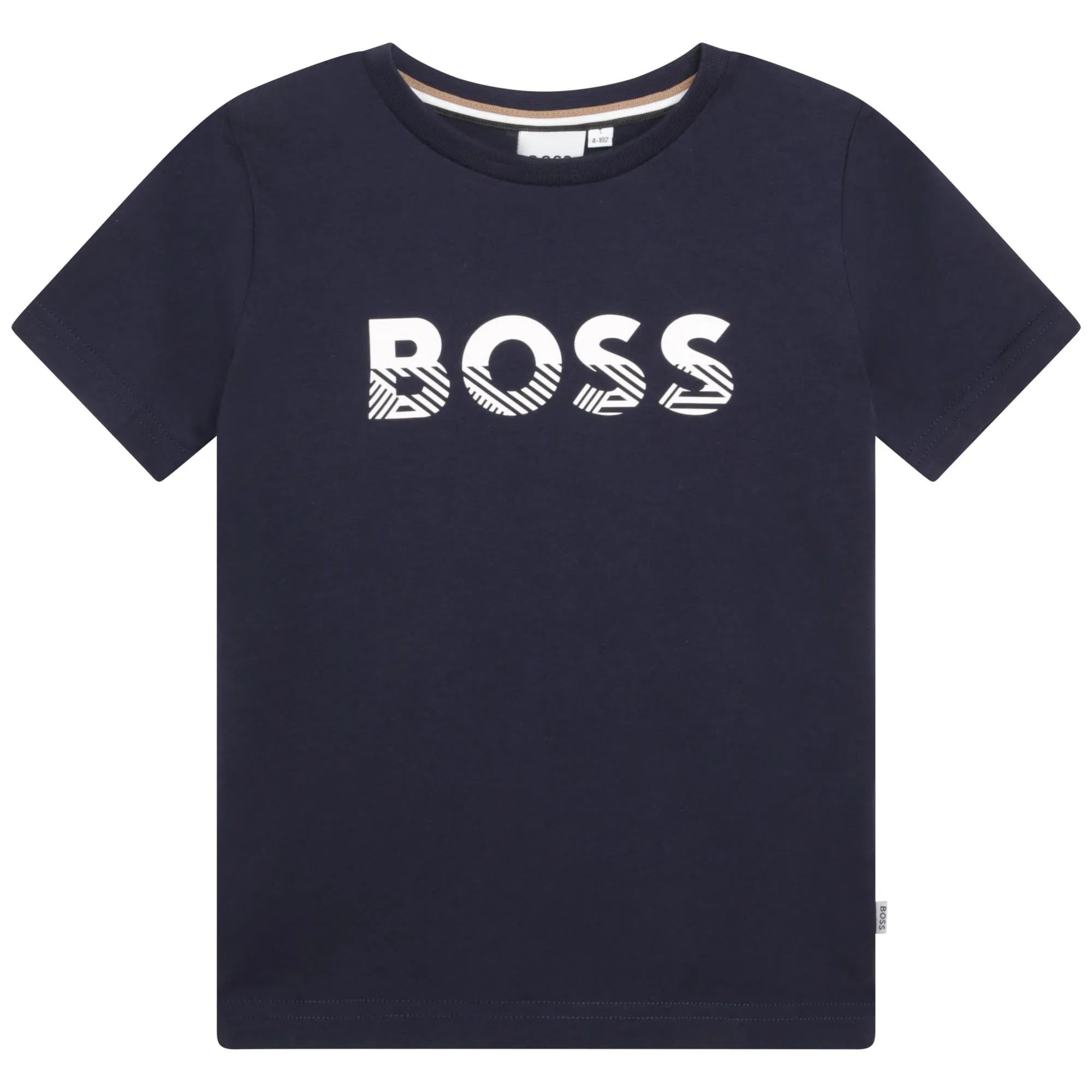 Jungen Navy Logo Kurzarm T-Shirt