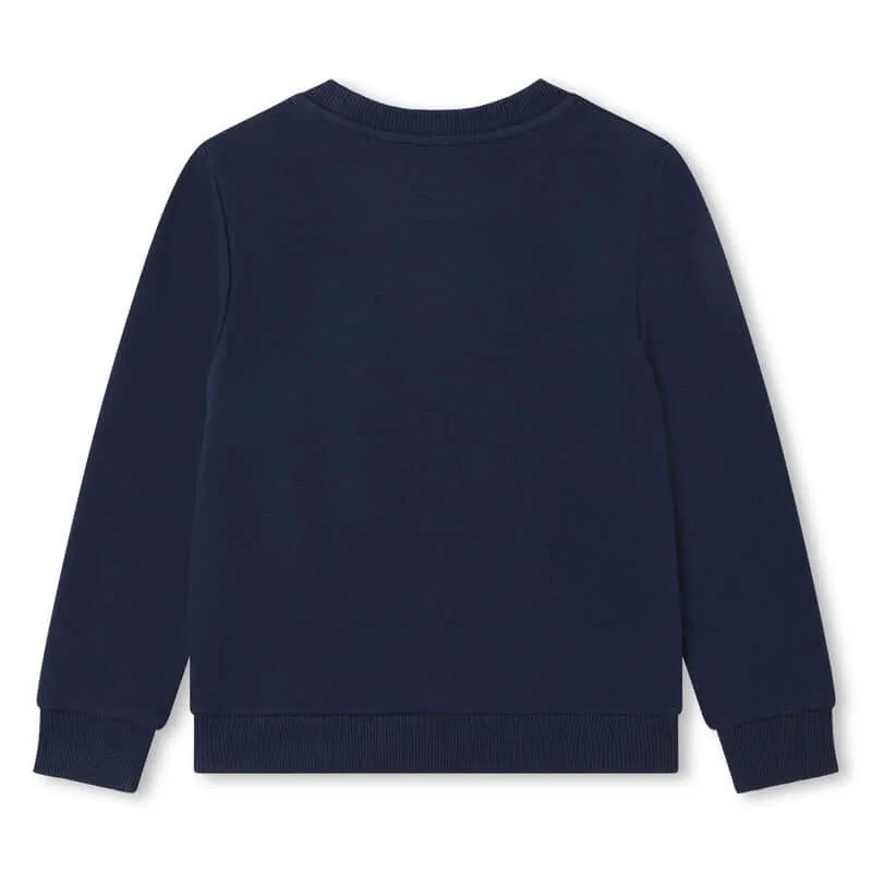Jungen Navy Logo Sweatshirt