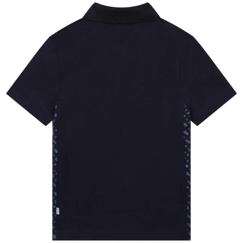 Jungen Marineblau Kurzarm Polo