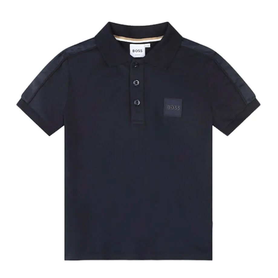 Jungen Marineblau Kurzarm Polo